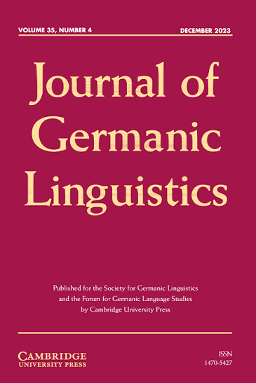 Journal of Germanic Linguistics | Cambridge Core