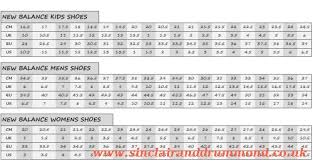 New Balance Infant Size Chart Sinclairanddrummond Co Uk