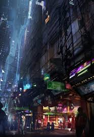 Coruscant Lower Level Downtown Game Concept Art Futuristic City Sci Fi Environment