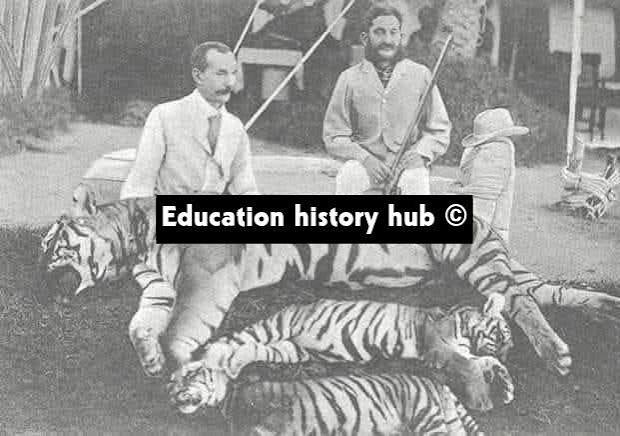 Tiger hunting at Nilgiris in British Raj era.