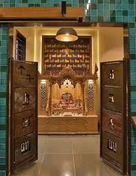 Half Temple Door With Grid Design Temple Door Design With Half Door For Indian Home Homedecor In Pooja Room Door Design Room Door Design Pooja Room Design