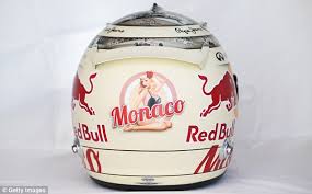 Sebastian vettel 2018 signed autographed helmet 1:1 full scale f1 display editio. Monaco Grand Prix 2013 Sebastian Vettel Lewis Hamilton And Kimi Raikkonen Unveil New Helmets Daily Mail Online