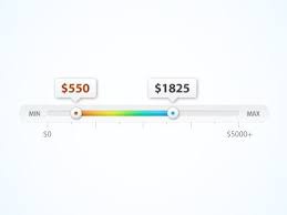 Rent Min Max Range Slider
