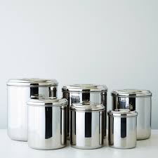 Estilo 4 piece brushed stainless steel and glass canisters with window walmart usa. Stainless Steel Storage Containers Homifind