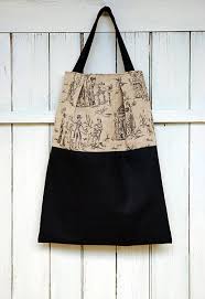 French Tote Bag Black Pleated Tote Jute Rustic Toile Jute Book Tote Handmade In France French Cottage Chic Black Black Tote Bag French Tote Bag Tote Bag