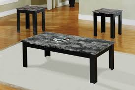 Black Faux Marble Top 3pc Coffee Table Set Marble Coffee Table Set Black Coffee Tables Marble Top Coffee Table