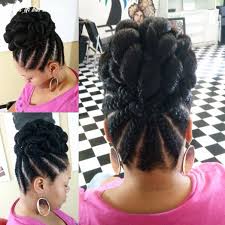 Everyone loves a good updo. 12 Braided Up Bun Black Hair Undercut Hairstyle