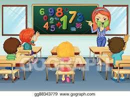 Find high quality teacher clipart, all png clipart images with transparent backgroud can be download for free! Eps Vector Math Teacher Teaching In Classroom Stock Clipart Illustration Gg88343779 Gograph