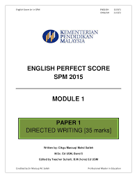 Penduduk, isirumah, dan tempat kediaman (berasaskan pada ringkasan kiraan luar permulaan = local authority areas english and malay. English Perfect Score Spm 2015