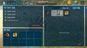 Once you make the mortar and pestle, place it on the ground; Ark Survival Evolved Mobile Guide How To Craft Tame Get Ancient Amber