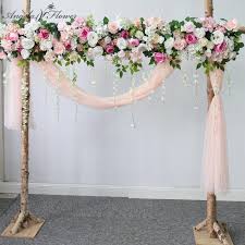 Wedding flower arrangements go beyond the basic centerpieces and bouquets. Custom Pink Wedding Floral Arrangement Wedding Arch Artificial Corner Flower Vine Window Shopping Mall Party Home Decoration Diy Artificial Dried Flowers Aliexpress