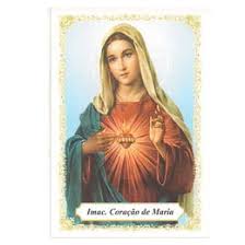 A memória ao imaculado coração de maria tem raízes no evangelho, que, repetidamente, chama a nossa atenção para o coração da mãe de deus. Santinho De Papel