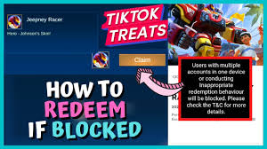 How To Redeem Free Epic Skin In Tiktok Treats Mobile Legends Bang Bang Youtube