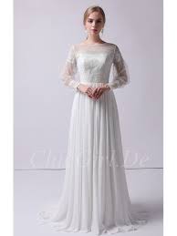 Um ihrem look einen eleganten twist zu verpassen, sollten sie möglichst gedeckte farben nehmen. Standesamt Brautkleid Sportlich Elegant Lange Armel Spitze Chiffon Leicht Fliessend