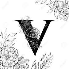 Check spelling or type a new query. Fancy Floral Alphabet Letter V Royalty Free Cliparts Vectors And Stock Illustration Image 100228197