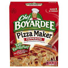 Buy a box of chef boyardee pizza. Product Details