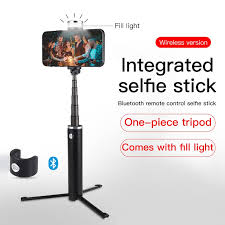 Bluetooth Tripod Selfie Stick With Led Light Live Vlog Extendable Holder For Smart Phone Photography Liquidationspot
