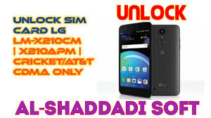 Download and install lg devices (all models) usb driver on your pc. Unlock Sim Card Lg Lm X210cm X210apm Cricket At T Cdma Only Youtube