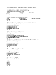 Soal dan jawaban pilihan ganda tkj. Soal Pilihan Ganda Bahasa Indonesia Tentang Berita