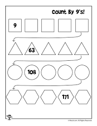 Count By 9 S Worksheet Woo Jr Kids Activities Skip Counting Worksheets Counting Worksheets Kindergarten Worksheets Printable
