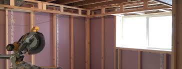 Check out that sweet looking 1970s couch. Progress Framing Basement Walls And Soffits Midmod Midwest