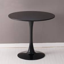 Dark brown medium round wood coffee table with smooth top. Sunsky Home Round Table Coffee Shop Table Simple Leisure Wooden Round Table Color Black 80cm