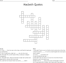 Macbeth is one of these victims of guilt. Macbeth Quotes Crossword Wordmint