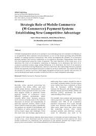 Eghl complies with malaysia's financial services act 2013. Pdf Strategic Role Of Mobile Commerce M Commerce Payment System Establishing New Competitive Advantage