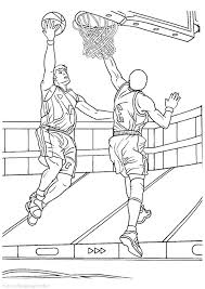 Printable nba coloring sheets with sportsmen. Print Download Interesting Basketball Coloring Pages
