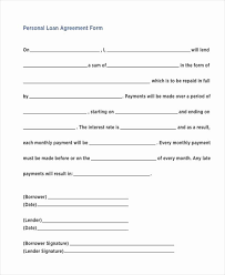 Simple Loan Application Form Template New 7 Personal Loan Agreement Form Samples Free Sample In 2020 Contract Template Personal Loans Rental Agreement Templates