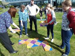 Team building techniques to motivate employees. Team Tournament Challenge Skis Puzzle Challenge Www Chordiem Com Survivor Challenges Survivor Party Games Survivor Party