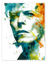 David Bowie Watercolour print by Thomas Klee