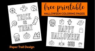 Don't be scared, our halloween coloring pages are fun! Free Printable Halloween Coloring Pages Paper Trail Design