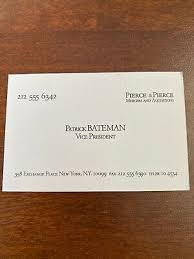 We did not find results for: American Psycho Patrick Bateman S Business Card Horror Movie Prop Replica Ebay