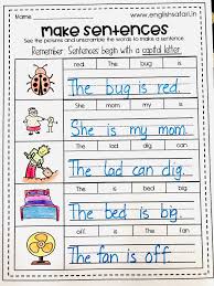 Make Sentences Kindergarten Free Www Englishsafari In Sentences Kindergarten Writing Sentences Kindergarten Writing Sentences Worksheets