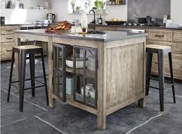 Ilot Central Cuisine Melchior En Manguier Massif Et Metal Gris Meuble De Cuisine Maisons Du Mond Ilots Central Cuisine Meuble Cuisine Maison Du Monde Cuisine