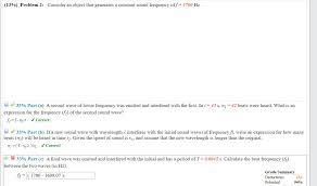 When do two waves of the same frequency meet? Solved 13 Problem 2 Consider An Object That Generates Chegg Com