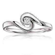 Black And Pink Rings For Her Diamond Swirl Promise Ring In 10k White Gold Black Hills Gold Jewelry Pink Tourmaline Engagement Ring Unique Engagement Rings