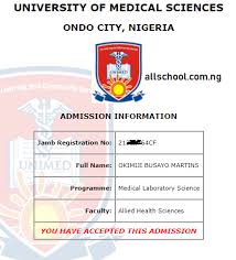 Jamb caps refer to the joint admission and matriculation board central admission processing system. Unimed Admission List 2020 2021 Is Out Updated