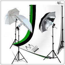 Free Shipping Buy Photography And Video Lighting Kit With Green Black White Muslin Background And White Silver Umbrellas By Loadston Bits To Buy Pinte