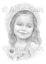 Coloring Page, Digital Stamp, Beautiful Digi, Little Cute Girl, Realistic  Portrait, Leaves, Grayscale. Emma