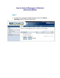 Log in to your cogeco webmail account from anywhere. How To Search Messages In Webmail Cogeco