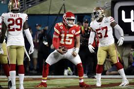 Patrick mahomes, right, pictured with frank clark, had already led the chiefs to after the 49ers were shut out in response, mahomes found williams for a score which had to be reviewed, but was given to put the chiefs ahead. Chiefs Rally For 31 20 Victory Over 49ers In Super Bowl Liv