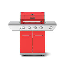 Nexgrill 4 Burner Propane Bbq In Red With Side Burner The Home Depot Canada