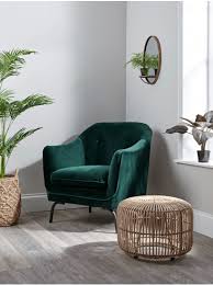 In the bathroom, deep, woodsy green is a surprising alternative to the typical neutral tile. Living Room With Green Velvet Chairs Novocom Top