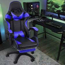 You go with plastic or steel base. Inbox Zero Gaming Chair Upholstery Leather Faux Leather Steel In Blue Size 49 H X 27 W X 19 D Wayfair Eba1a2524f6547cc85a71622ac14efca Yahoo Shopping