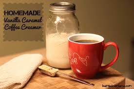 homemade vanilla caramel coffee creamer