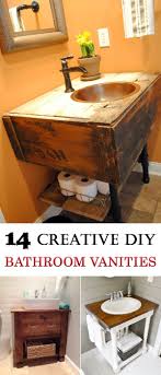 10+ diy ideas for how to frame that basic bathroom mirror. 14 Creative Diy Bathroom Vanities Diy Bathroom Vanity Diy Bathroom Funky Junk Interiors