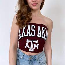 Texas A M Aggies Tie Tube Top Tailgate Clothing Game Day Etsy