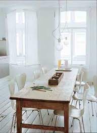 Beat Up Old Farmhouse Table With Modern Chairs Fabulous By Leila Modern Farmhouse Table Farmhouse Dining Interior